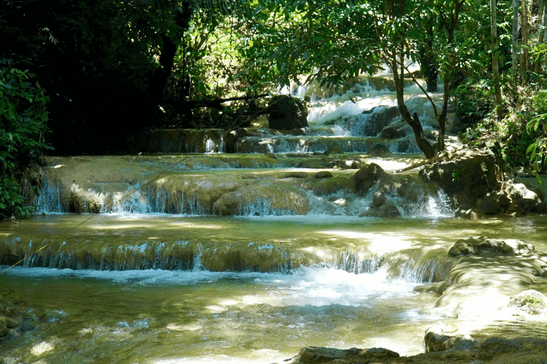 Ban Hieu Multi Tier Waterfall and Natural Stone Pools