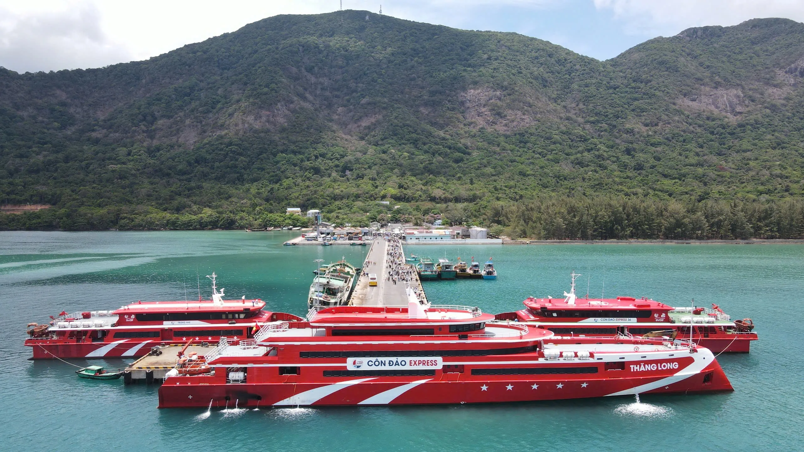 Modern passenger ferry cruising smoothly across coastal waters